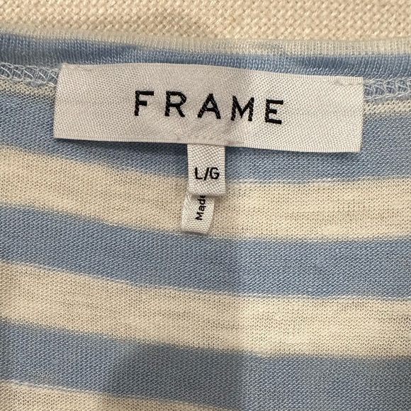 💜 FRAME RINGER ORGANIC LINEN STRIPE TANK TOP 💜 - Picture 5 of 7